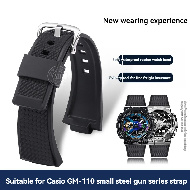 For Casio G-SHOCK GM-110 Replacement Strap – Shockproof Rubber Band Steel Heart GM110 Watch, Compatible with Men's G-SHOCK