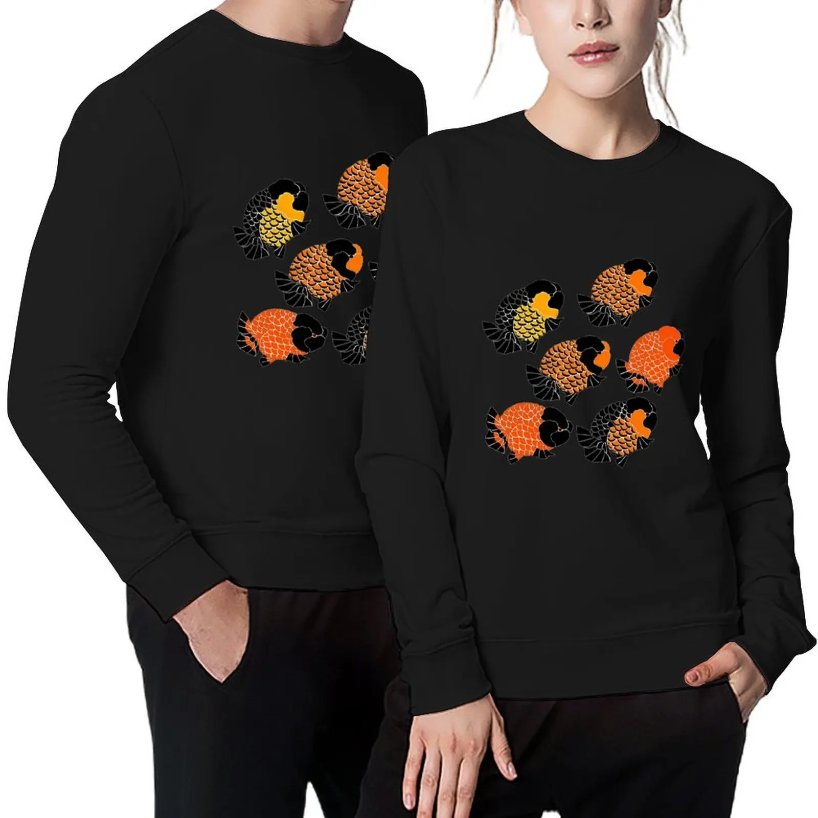 

Ranchu Goldfish group 6 Pullover autumn korean autumn clothes aesthetic clothing men's coat new sweatshirts