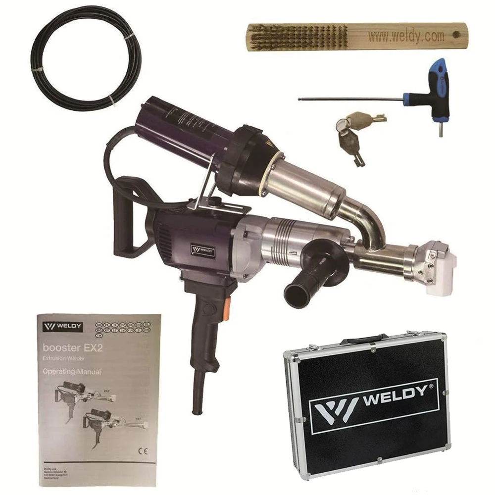 

WELDY 3400W Handheld Plastic Extrusion Welding Machine EX2 Hot Air Plastic Welder Vinyl Welding Extruder Welder Machine