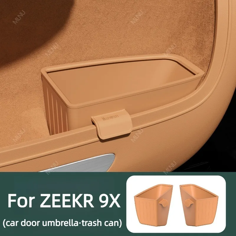 Car Trash Can For ZEEKR 9X 2025-2026 Accessories Silicone Hook-Design Non-Slip Silent Leak-Proof Waterproof Heat-Resistant