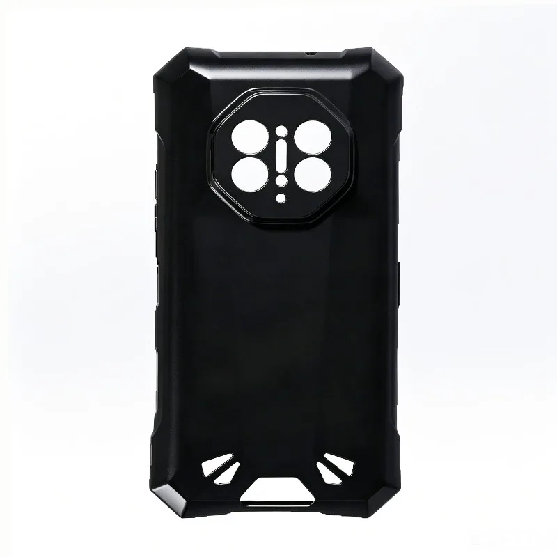 Capa de Telefone em TPU Macio para Doogee S300 Plus, Capas de Silicone Transparentes Pretas para Doogee S300 Plus