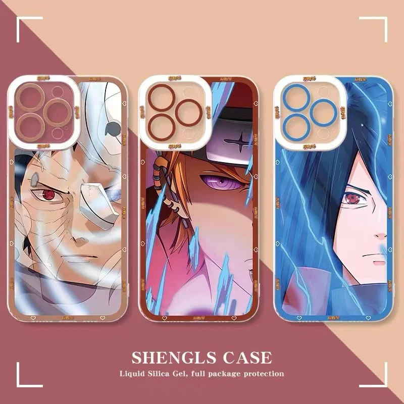 Case For iPhone 16 Pro Max 15 14 Plus 13 12 11 Pro XR XS X 8 7 SE 2020 Cool Man Anime N-Narutos Phone Soft Silicone Clear Cover