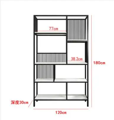 Shelving floor-to-ceiling iron bookshelf Bedroom living room porch display rack