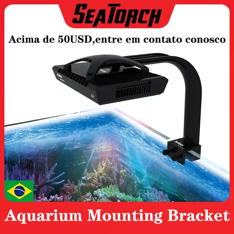 Seatorch XH-100 XH-200 Aluminum Aquarium Fish Tank Mounting Arm Bracket for LM-15/25/30 Pro Coral Reef Marine LED Aquarium Light