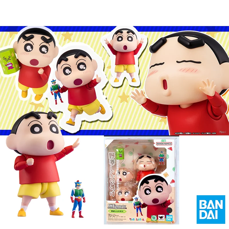 

Bandai Original Crayon Shin-chan SHF Shinnosuke Nohara Anime Action Figure Model Toys Collectible Model Ornaments for Children