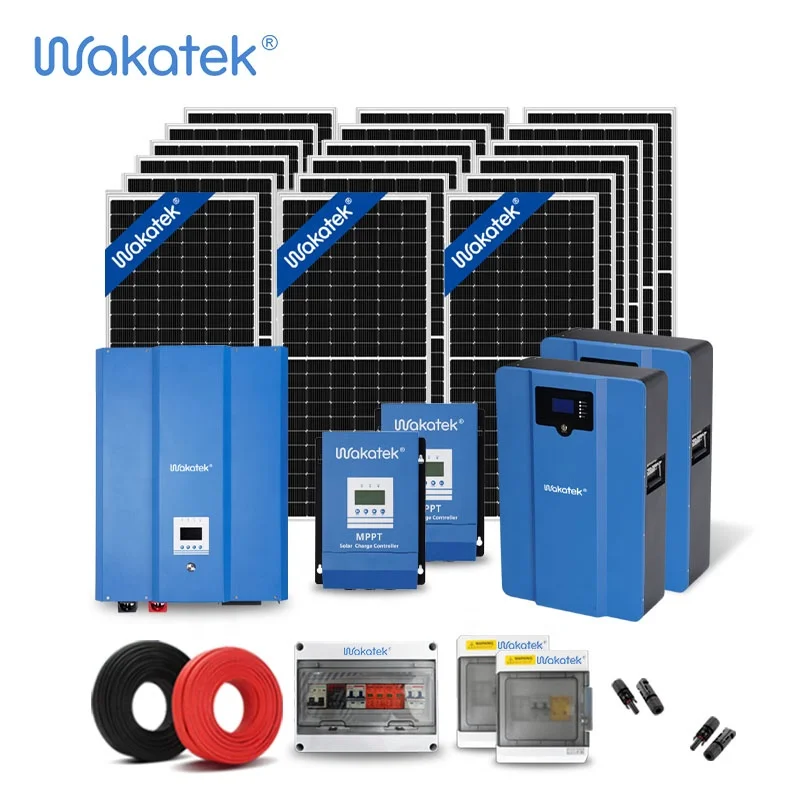 WAKATEK Easy Install 420W/42V*36 PCS Solar Panel Residential 40KWH Solar Power System