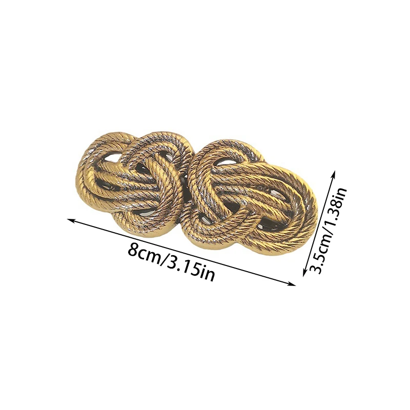 Personalized Double Money Knot Retro Heavy Industry Hairpin Ladies Tie Hair on The Back of The Head Elegant Dress Up Spring Clip