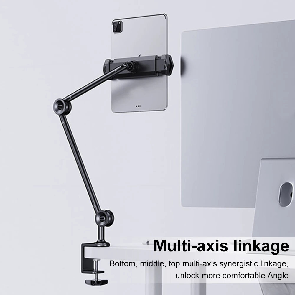 Imagem -02 - Liga de Alumínio Desktop Mobile Phone Holder Cantilever Tablet Bracket Holder para Ipad Pro Air Suporte do Monitor Portátil