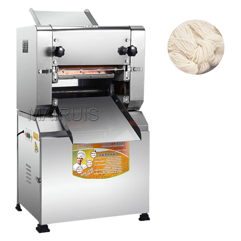 Commercial Electric Automatic Flour Dough Sheet Fresh Ramen Pasta Noodle Pressing Cutting Making Processing Producing Machine