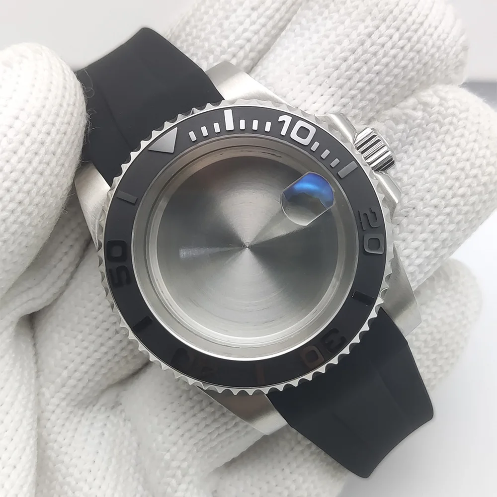 

Модный стальной черный водонепроницаемый ремешок для часов 40 мм, для механизма NH35 NH36, мужские запасные части для корпуса