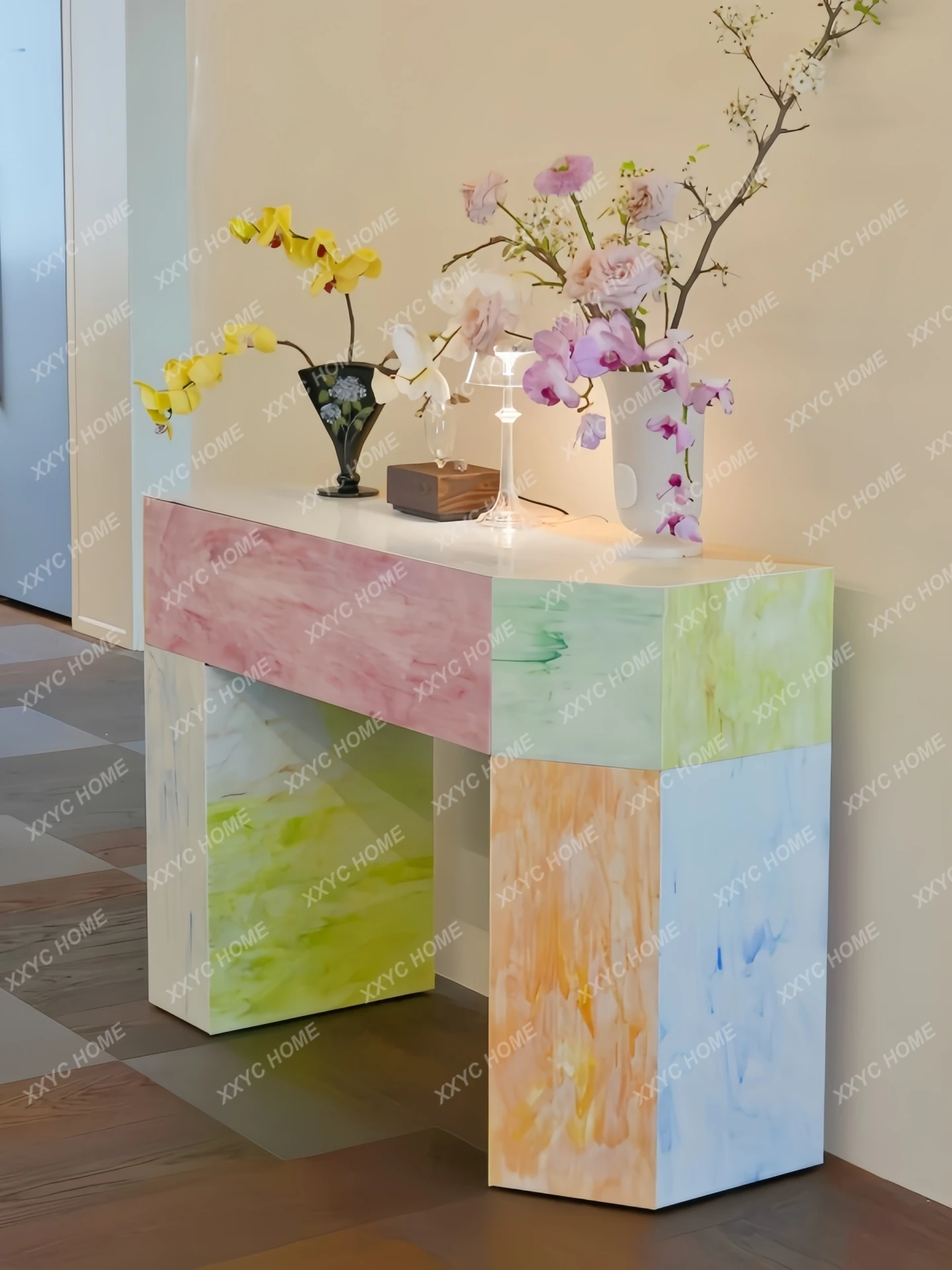 

JJModern Простая стеклянная средневековая перегородка для гостиной, декоративный боковой шкаф