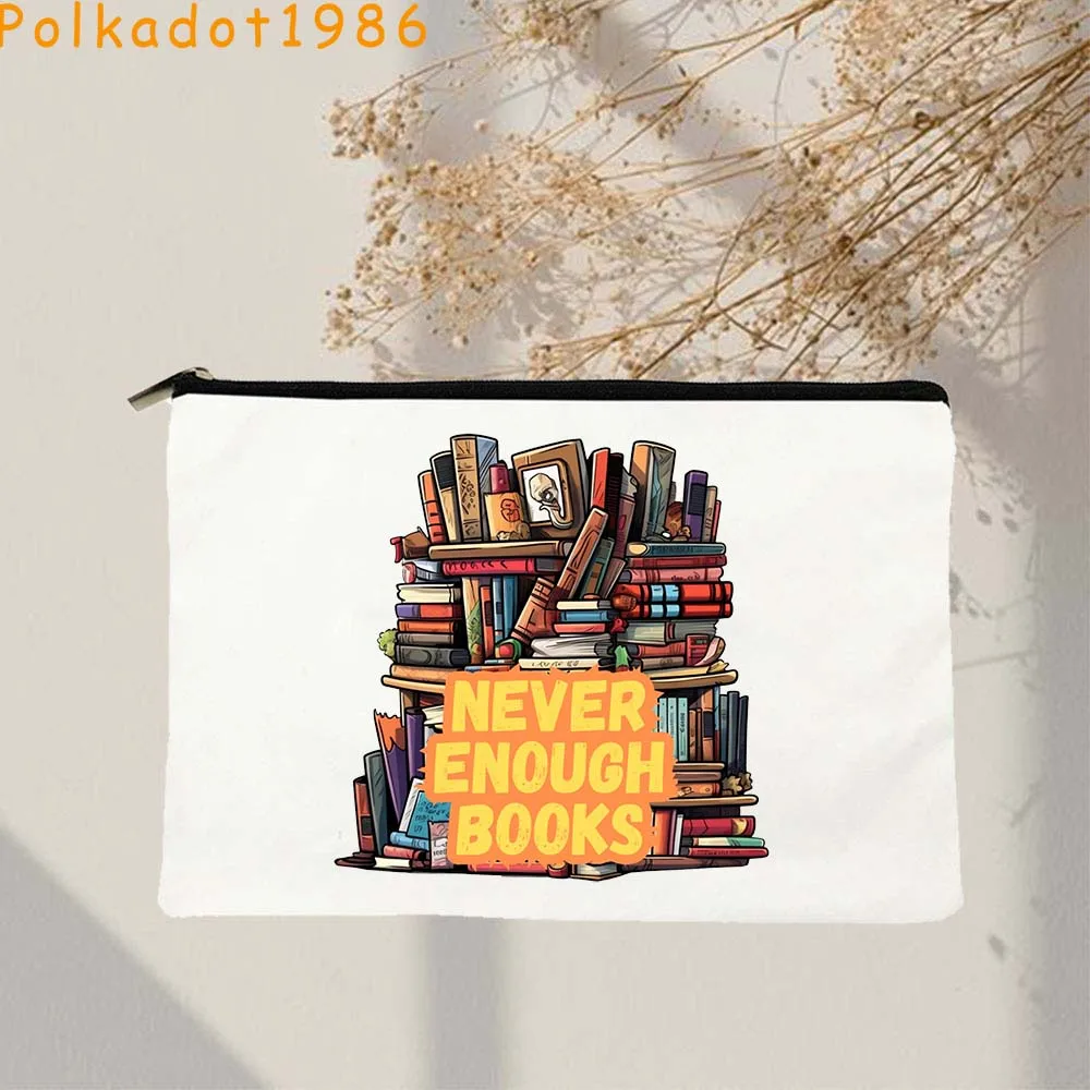 London Daunt Books Lover Cute Gifts Library Reading Bookish BOOKSHOP Canvas Cosmetic Bag Makeup Bag Key Pencil Case Zipper Pouch