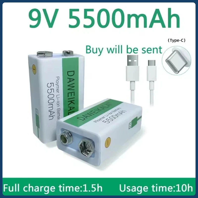 9V 5500Mah 9V Batte…