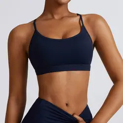 Women Crop Top Breathable Yoga Bra Women's underwear Push up Sports Top Shockproof Gym Workout Top For Fitness Yoga Sports Bras