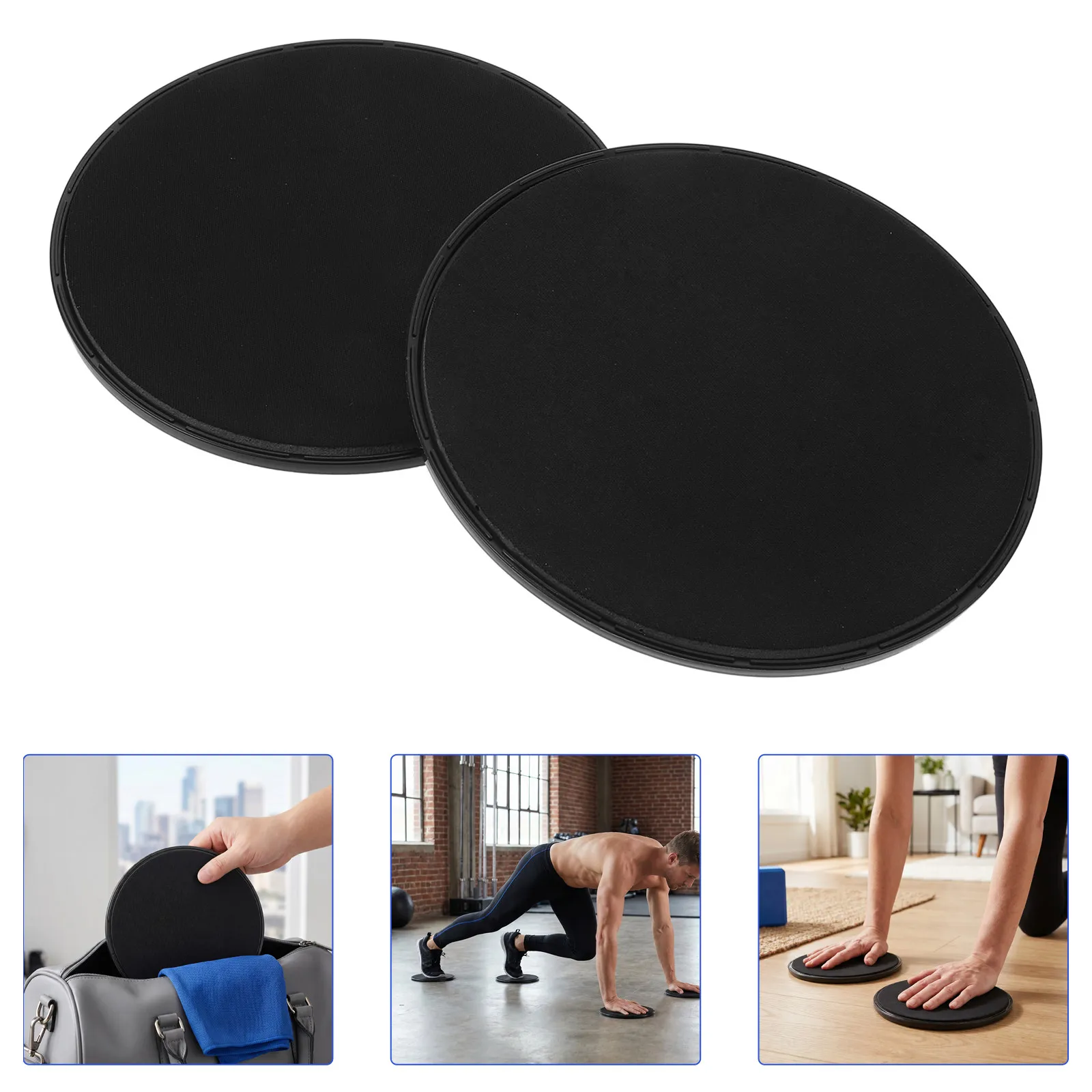 2Pairs Pilates Sliders Thick PP Exercise Sliding Discs Dual Sided Fitness Discs for Core Strength Home Gym Pilates Floor Slide