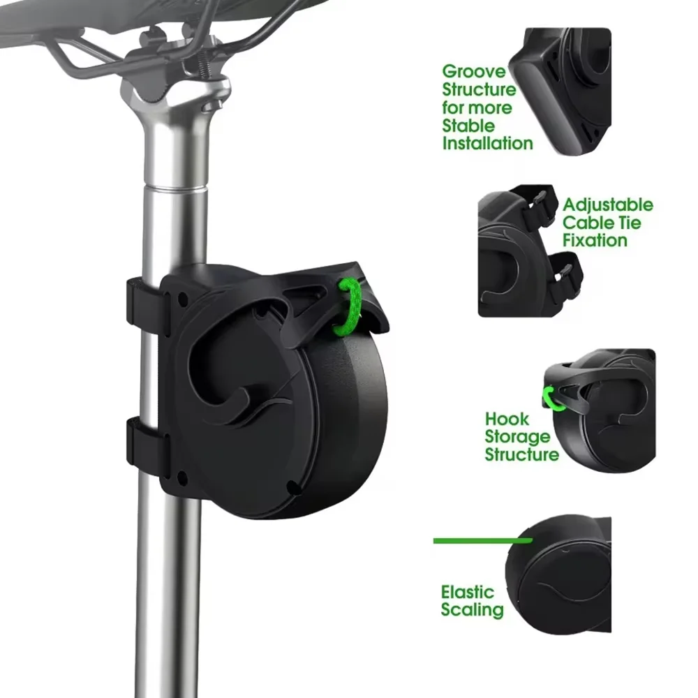 Flexibles Fahrrad-Abschleppseil für Mountainbikes, Eltern-Kind-Zugband, Outdoor-Fahrradanhänger-System mit automatischem Schrumpfdesign – Detail 7