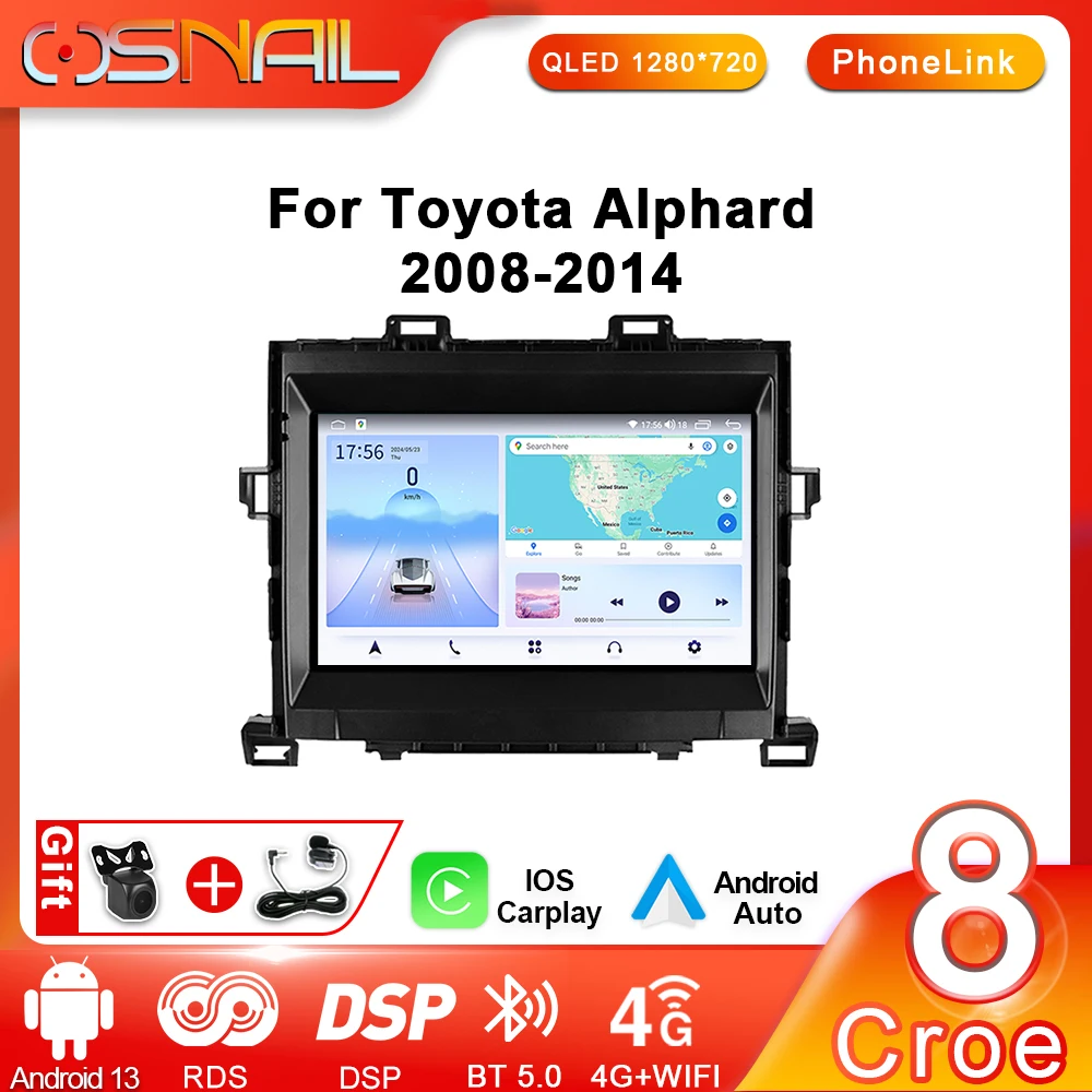 

COSNAIL Android Car Radio For Toyota Alphard H20 2008 - 2014 Stereo Multimedia Player Auto CarPlay Navigation No 2din 2 din dvd