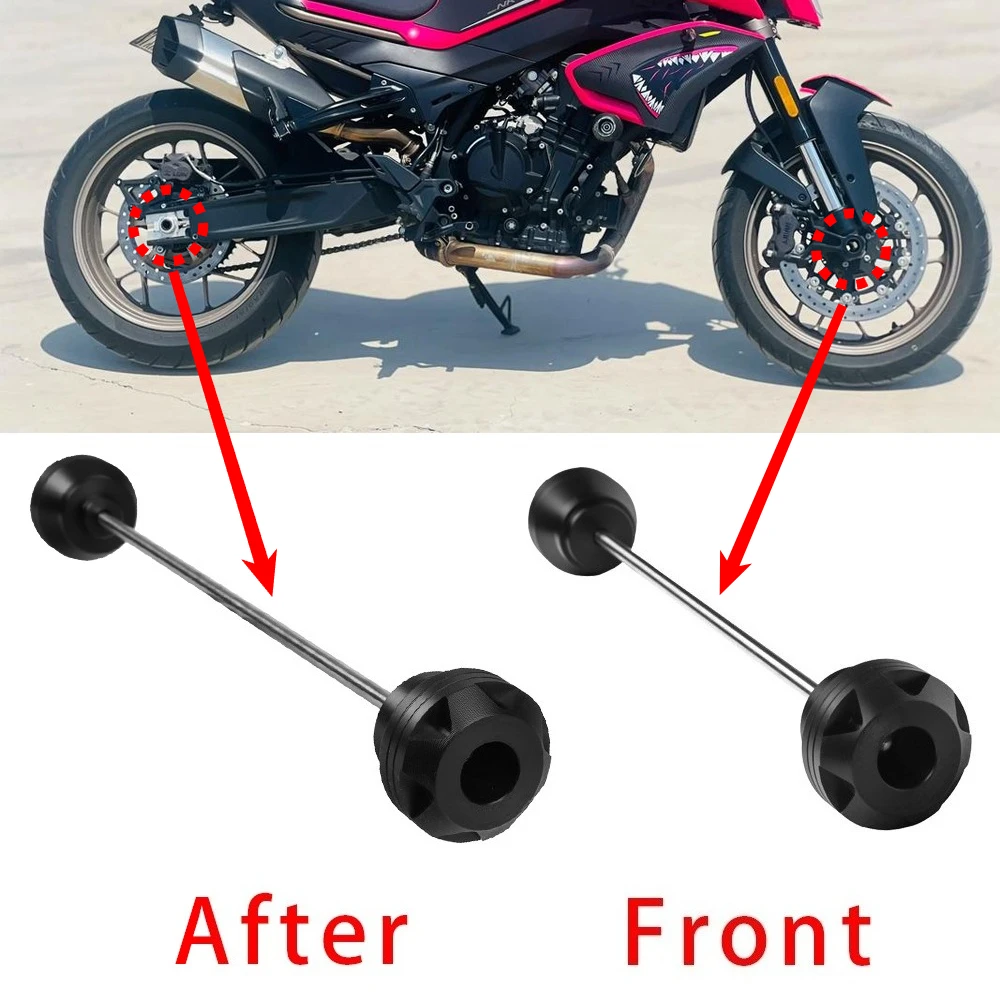 

Fit for CFMOTO 800NK 800 NK NK800 CF Moto Falling Protection Front Rear Wheel Axle Fork Crash Reversing Protector Accessories