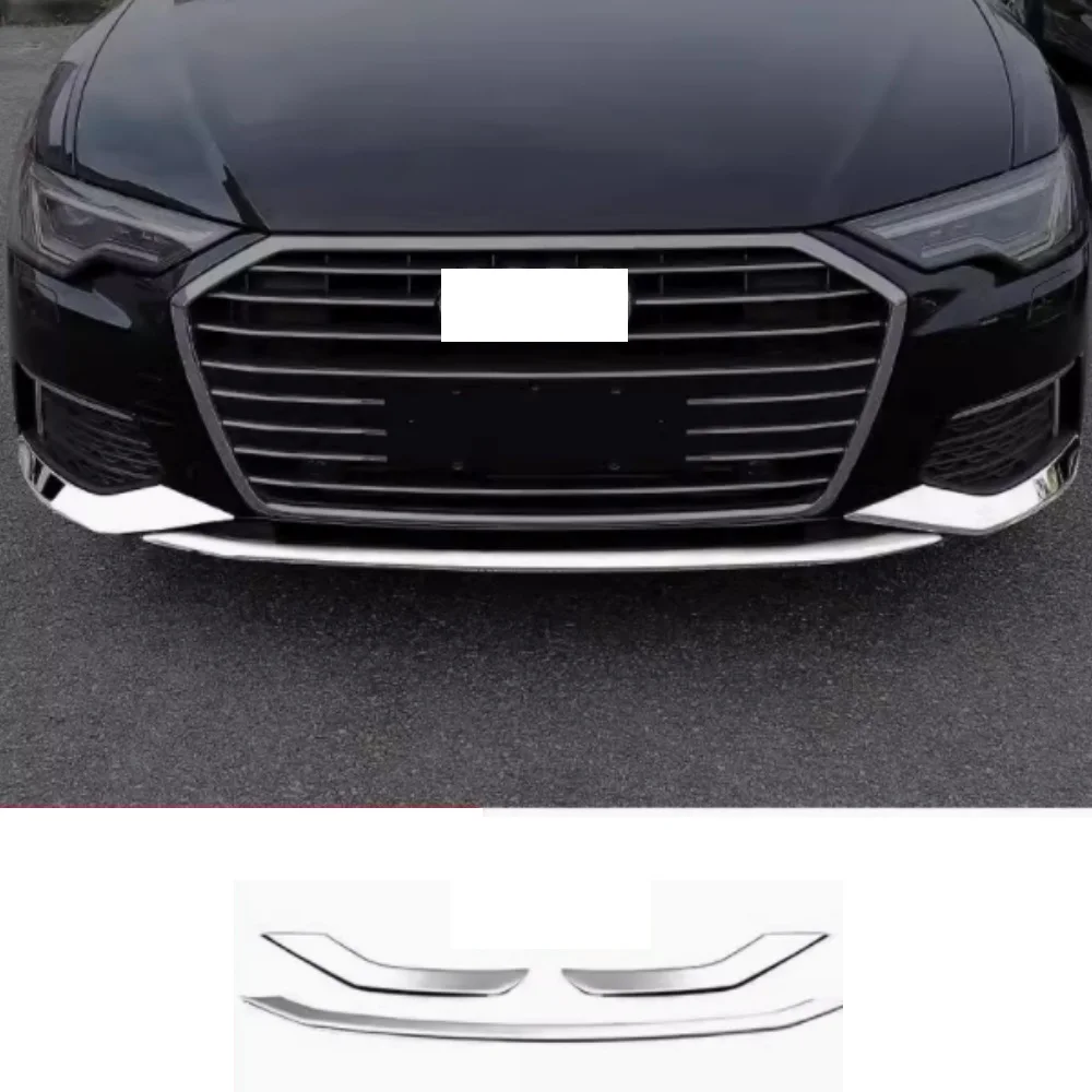 

Front bumper stainless steel fog lamp decorative cover For Audi A6 C8 PA 2019-2024