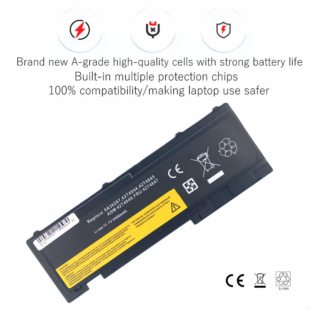 Laptop Battery For Lenovo 0A36287 42T4845 ThinkPad T420s T420si 4171-A13 11.1V ASM 42T4846 FRU 42T4847