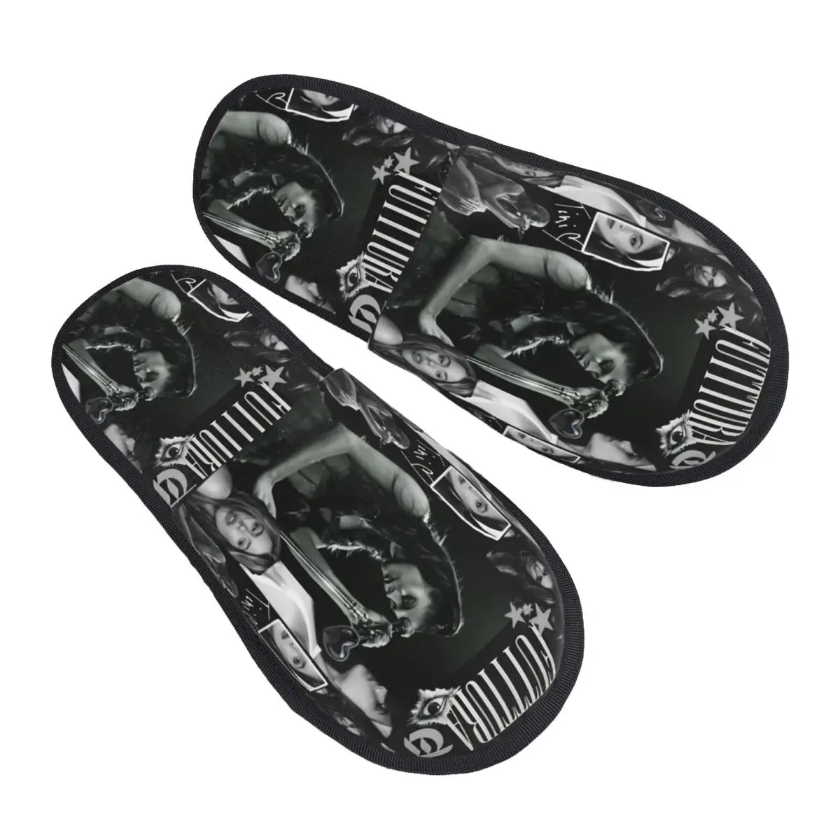 

TINI STOESSEL Futtura New Album Home Cotton Slippers Non-skid Singer Soft Household Fur Slides Slippers Living Room