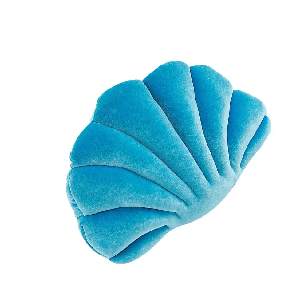 1Pcs Shell Shape Throw Pillow High Grade Soft PP Cotton Back Cushion for Sofa Chair Car Home Decor Lovely Marine Design Sapphire