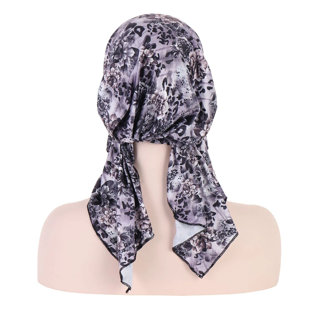 Casquette de chimio imprimée pour femmes, Bonnet africain, Hijab musulman, foulard à deux queues, chapeau contre le Cancer, couvre-chef pré-attaché pour perte de cheveux, nouvelle collection 2025