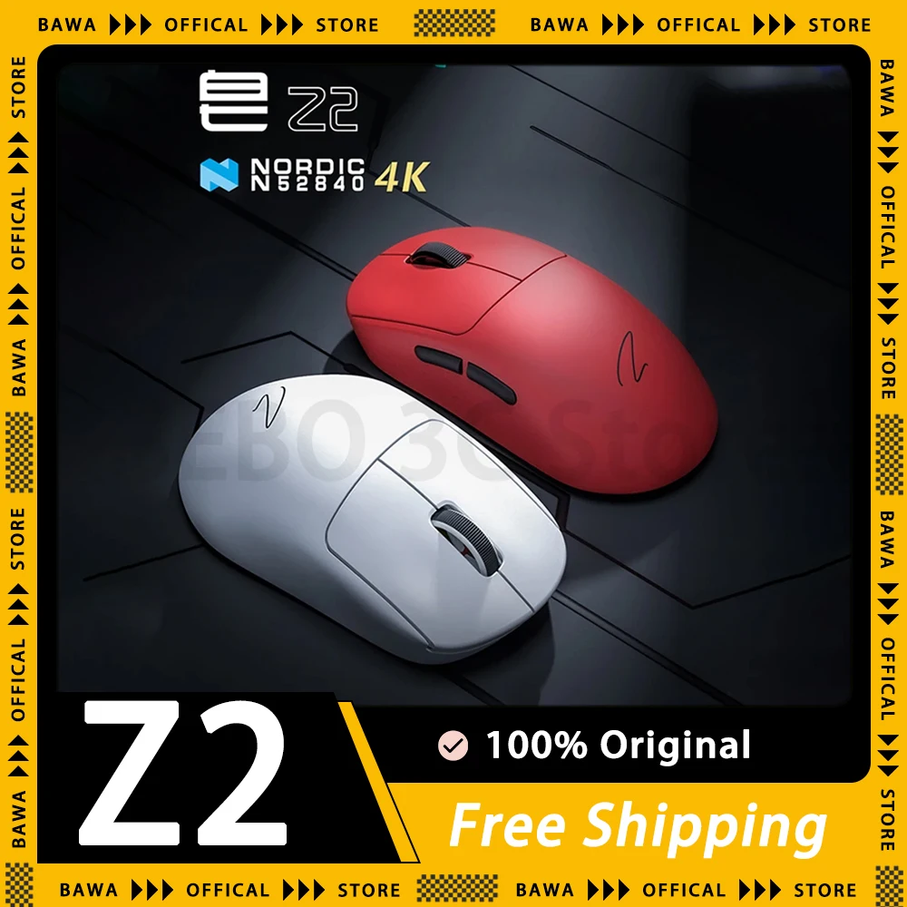 

Zaopin Z2 Mouse Tri Mode Wireless Mouse 4K Return E-Sports Lightweight Ergonomics Bluetooth Mice Accessory Computer Gaming Gifts