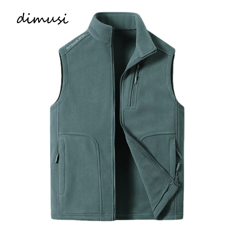 

Autumn Winter Men's Zipper Sleeveless Jacket Outdoor Male Stand Collar Fleece Warm Waistcoat Men Thermal Windbreaker Vests 8XL