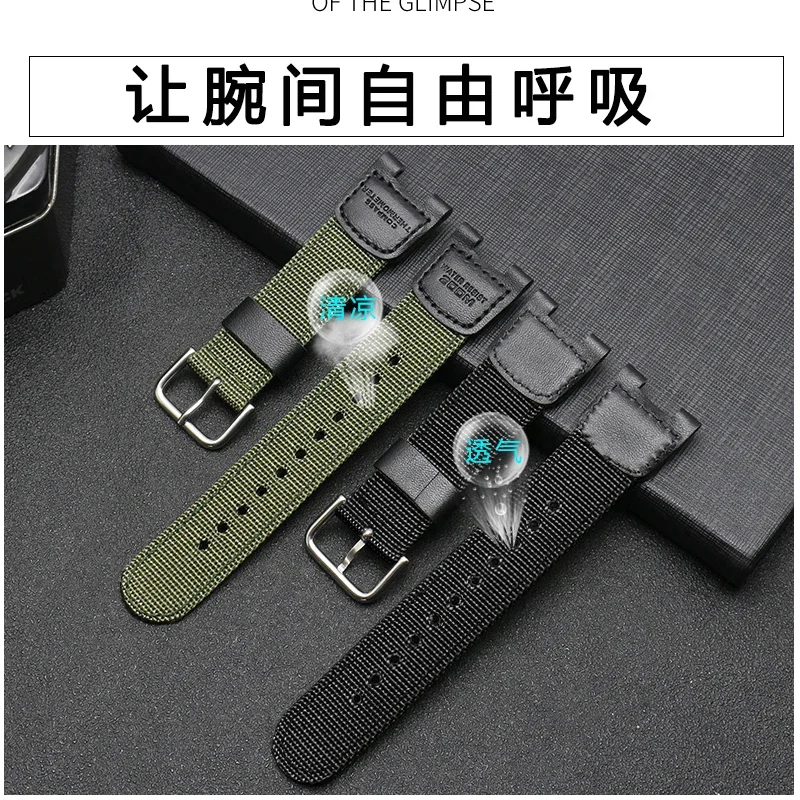 For Casio Watch Strap G-SHOCK GW-A1100 1000 GW-4000 GA-1000 Modification Nylon Watchband 24mm