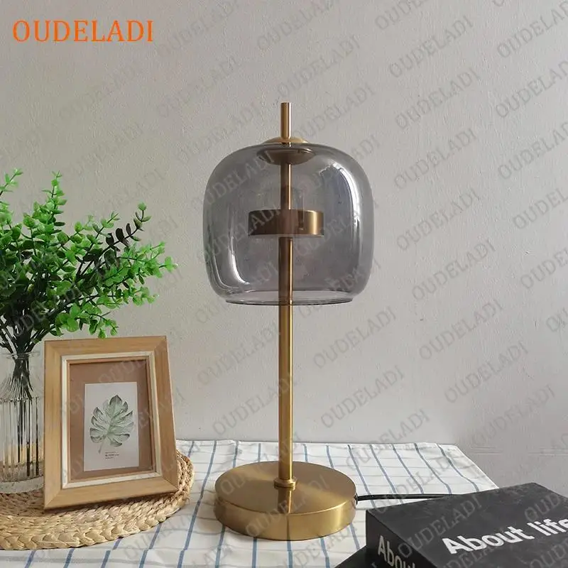 Imagem -04 - Simples Vidro Led Table Lamp Ouro Desk Lâmpadas Luxo Nordic Home Decor Sala de Estar Quarto Cabeceira