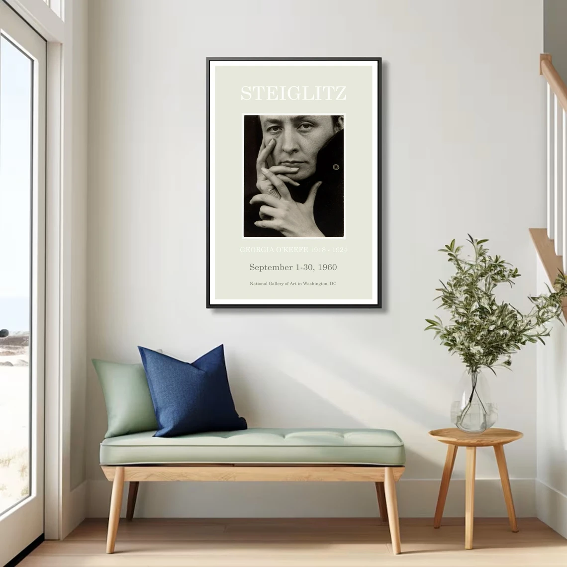 Nachdruck eines 1960er-Vintage-Ausstellungsplakats für Werke durch Fotografen, Alfred Stieglitz, Poster, Leinwanddruck, Heimdekoration, Wand