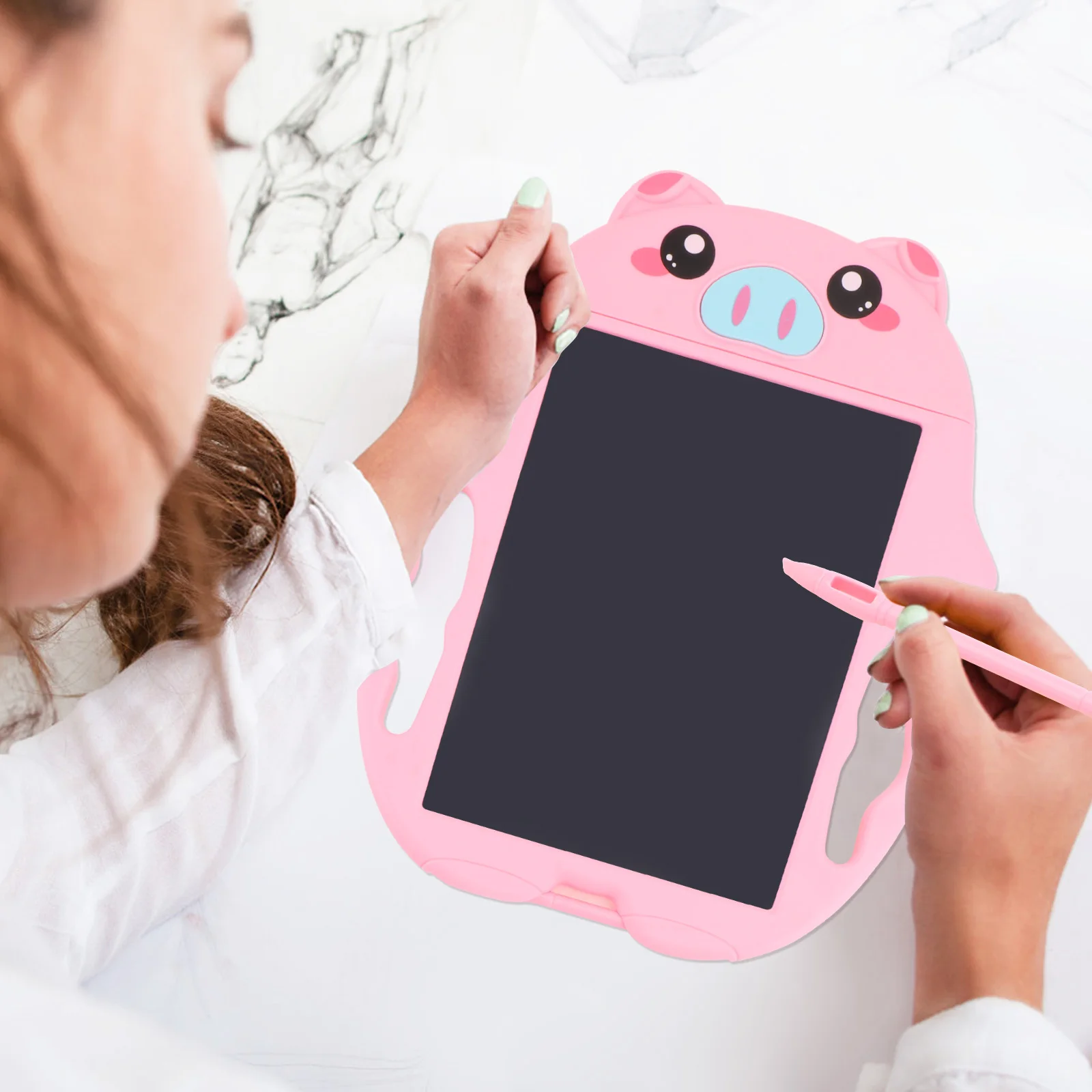 1 قطعة لوحة كتابة LCD بخط اليد لوحة رسم جرافيتي للأطفال تعليمية اسم التعلم ممارسة التعبير الإبداعي متعة