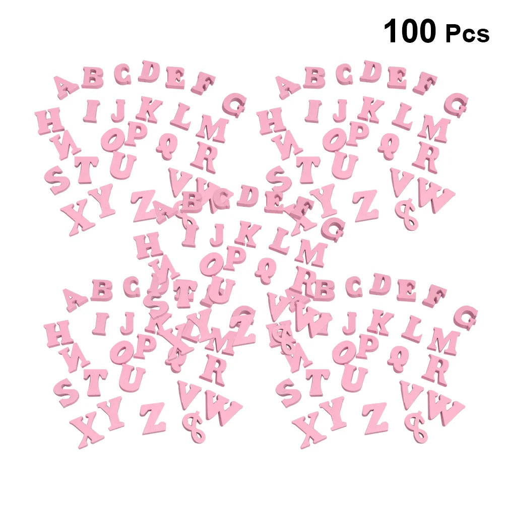 100 Pcs Manual Wedding Table Scatter Bamboo Alphabet Pendant DIY Creative Wood Chip