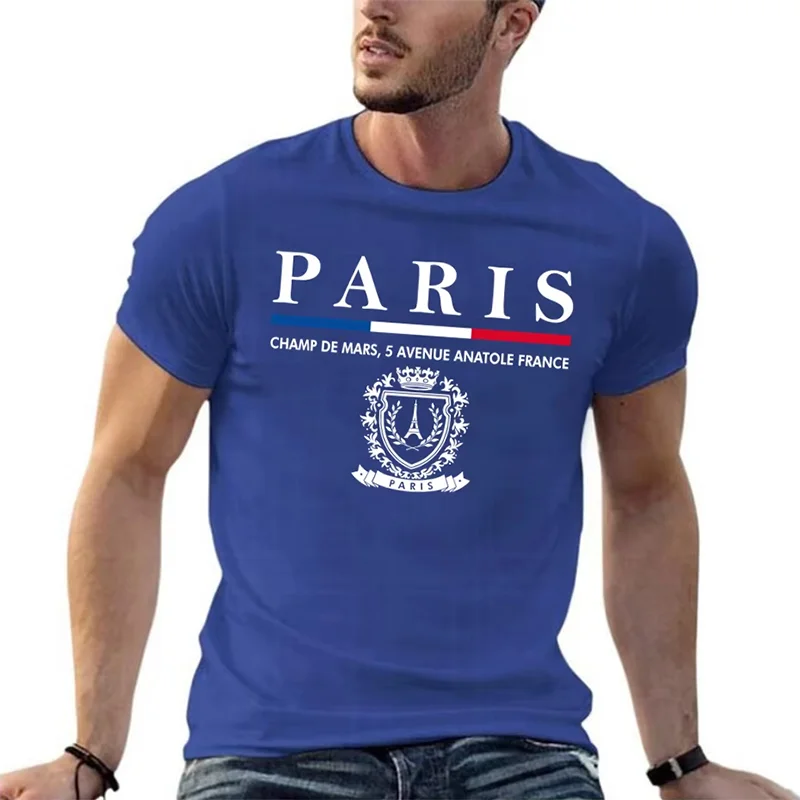 2024 Summer Hot Sale Online Paris T-Shirt Souvenirs De Paris T Shirt Trendy Fashion French Flag Western Style Clothing Camisetas