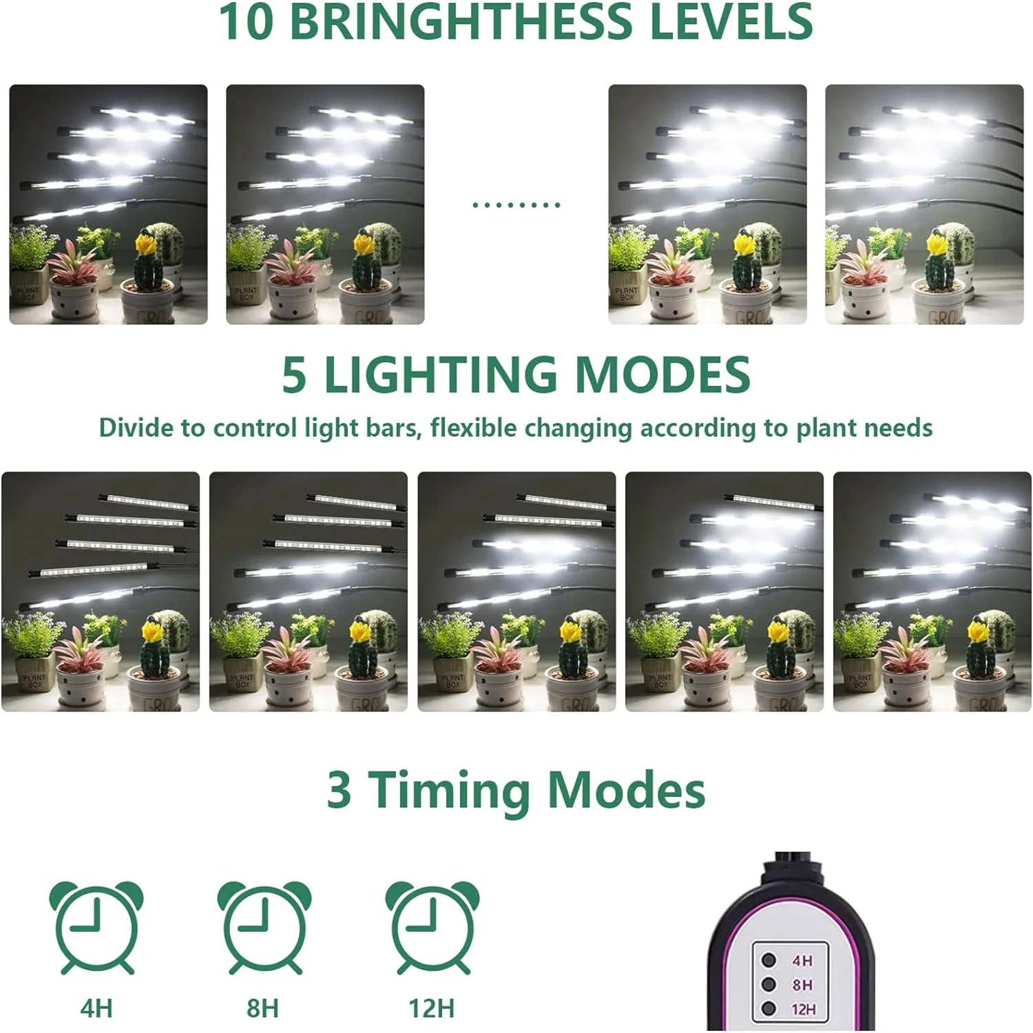 Imagem -02 - Full Spectrum Usb Phyto Lamp com Tripé Hidroponia Led Grow Light Lâmpada de Plantas de Interior Estufa Veg Flower Phytolamp Grow Box 6000k