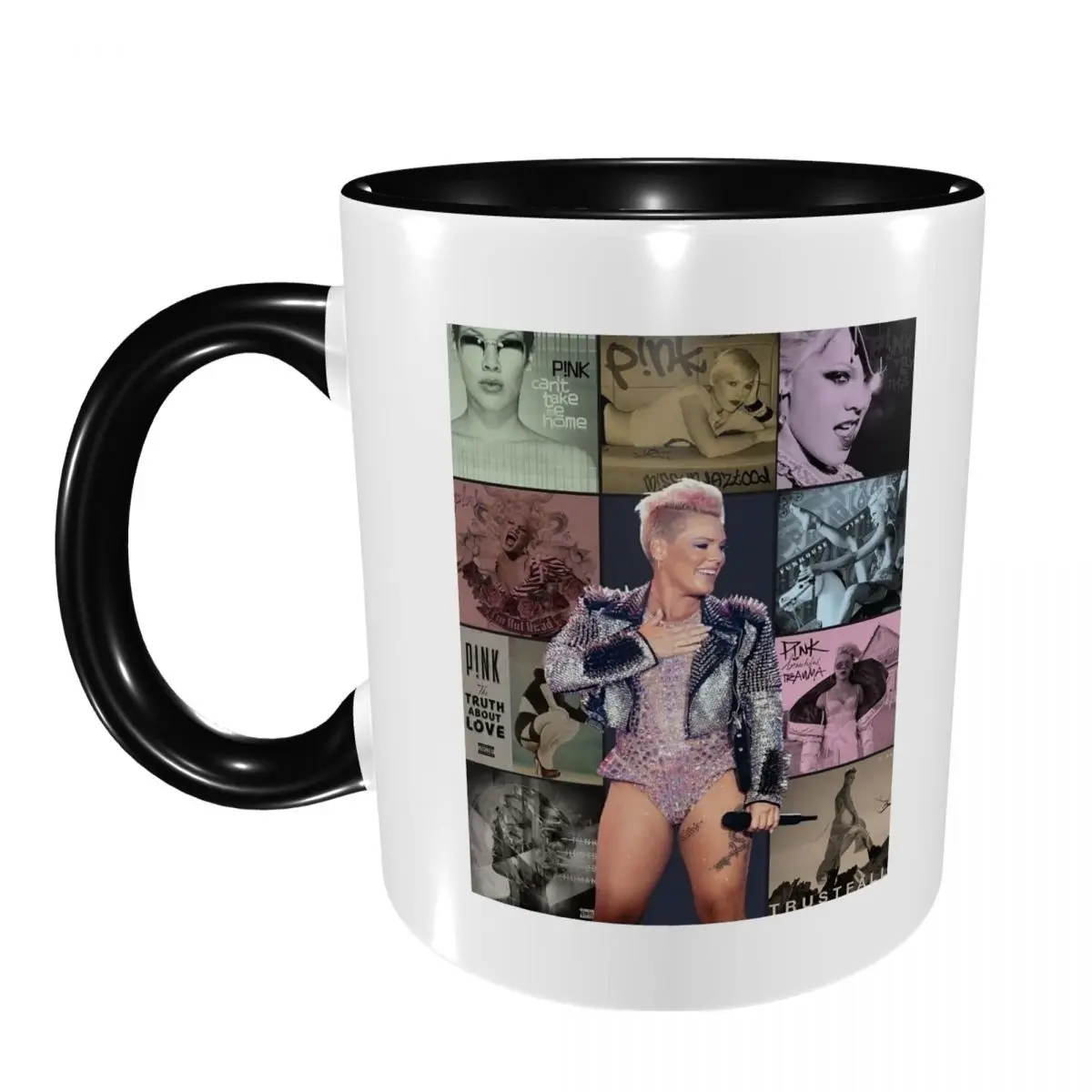 Pink P!nk Cool Singer Country Music Mug Funny Ceramic Coffee Cups Tea Mugs Milk Cup Drinkware Gifts for Woman Man