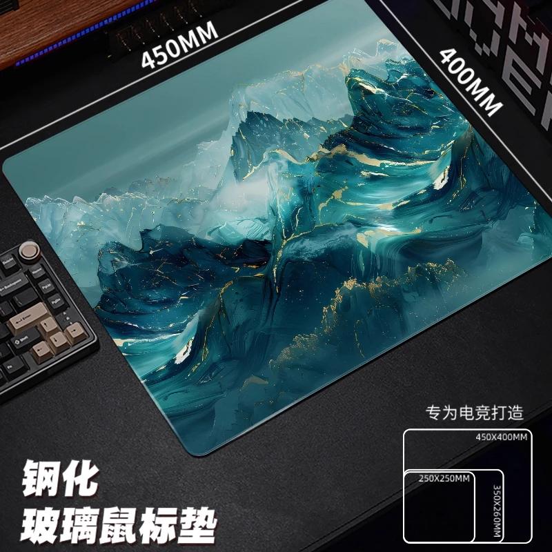 

Extra Large Gaming Glass Mouse Pad Esports FPS Tempered Photovoltaic Glass Smooth Custom Optimized Crystal Mist Surface