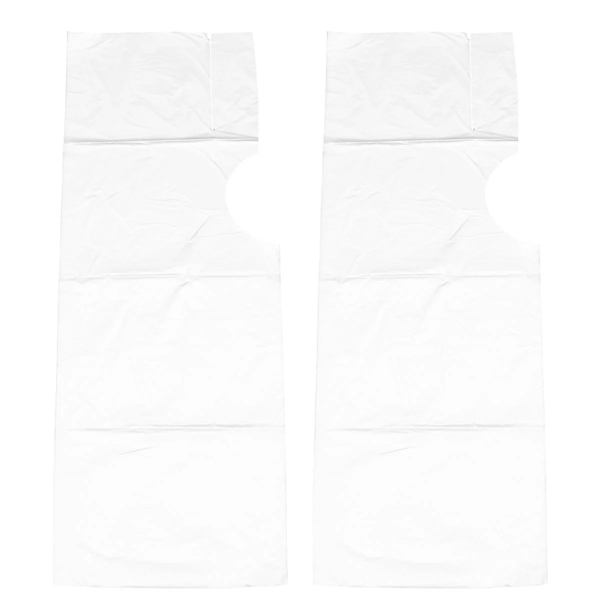 

100 Pcs Disposable Hairdressing Cloth Hairdressing Shawl Waterproof PE Material Salon Home Use Hair Cutting Cape Gown