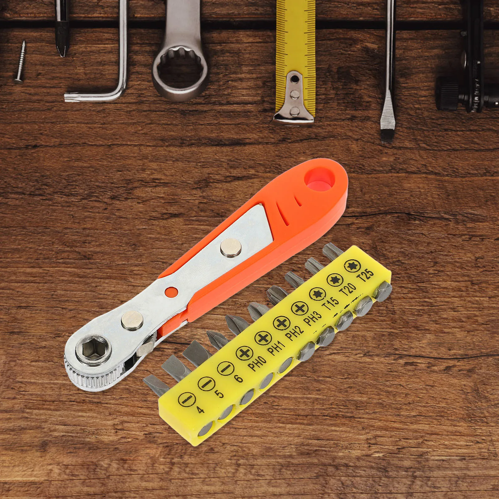 

1Set Ratchet Screwdriver Socket Mini Ratcheting Wrench Brake Adjustment Tool Bit Ratchet Driver Tool for Electrician Repair