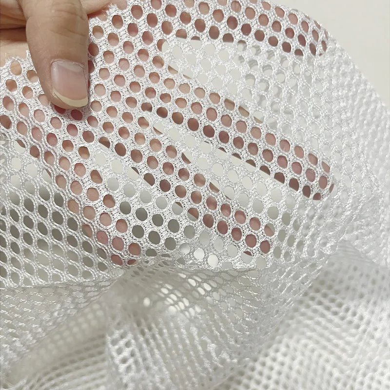 5mm hole Solid White Color Net Fabric Multifunction Honeycomb Mesh Fabric For Sewing Car Cushion Knit Lining Apparel Cloth