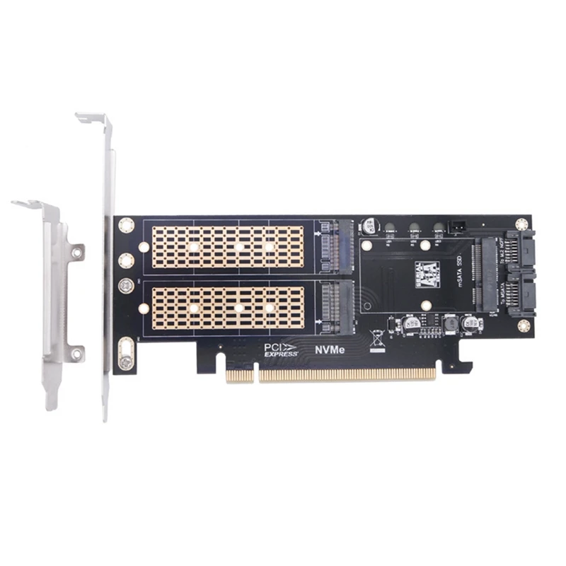 Top-PCIE X16 To M.2 M Key NVME SSD Adapter Card PCIE X16 To M.2 B Key SATA SSD Adapter Card MSATA SSD Adapter Card