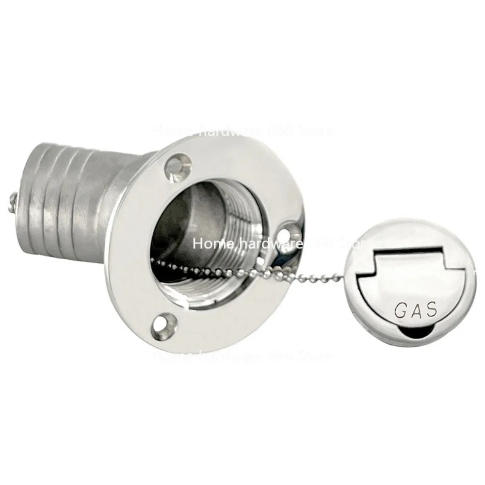 جسم خزان الوقود المنحني مقاس 1.5 بوصة، منفذ التزود بالوقود، منفذ حقن المياه، ملحقات أجهزة اليخوت البحرية #4