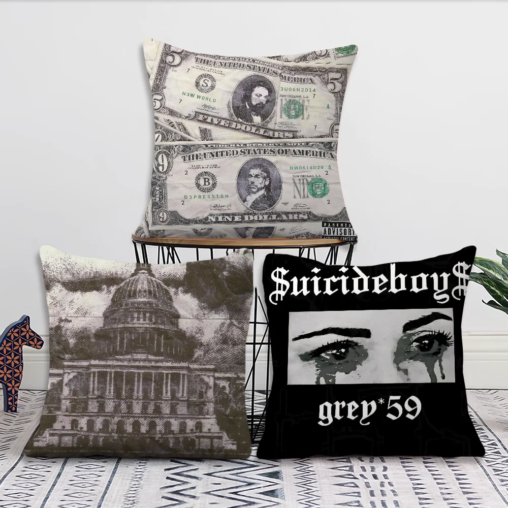 Singer Uicideboy New World Pillow Cover Printing Decoration Room Home Sofa living Office Coffee Shop Car Nordic Simplicity Cover