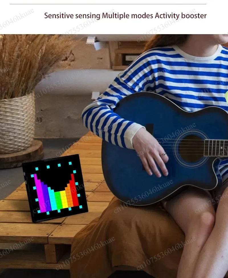 Creative Pixel Electronic Time Manager, Silent Luminous Digital Clock, Practical Ornament & DIY Gift