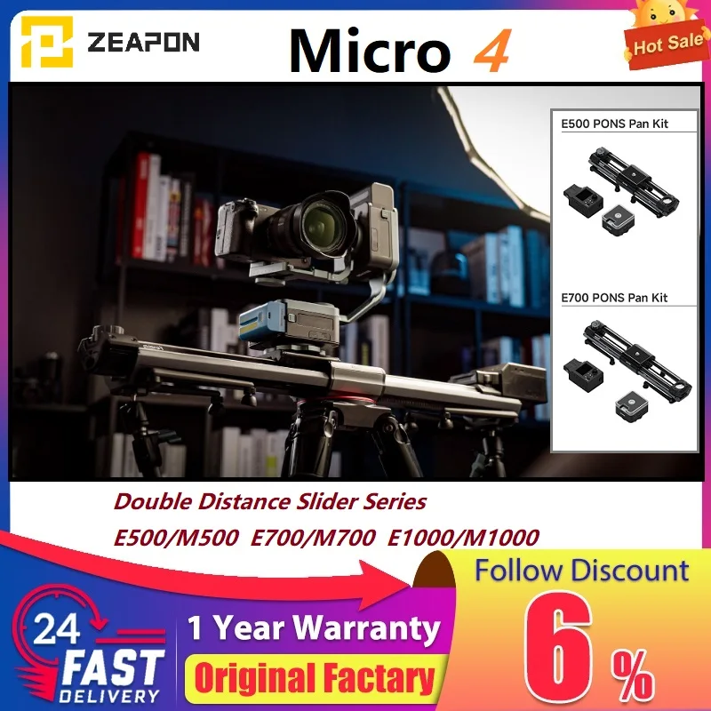 ZEAPON NEW Micro 4 E500 M500  E700 M700  E1000 M1000 Motorized Slider Double Distance Portable Slider PS-E1 PD-E1