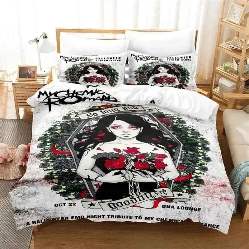 3D Printed My Chemical Romance Bedding Sets Exquisite Bed Supplies Set Duvet Cover Bed Comforter Set Luxury Birthday Gift