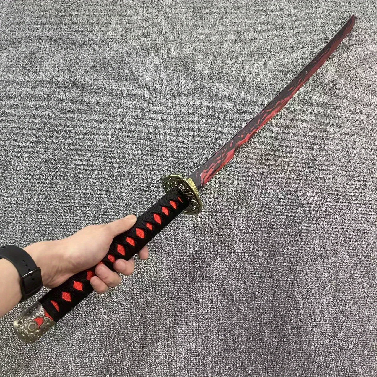 40inch Wooden Elden Katana Anime Cosplay Prop Real Size Japanese Katana Bamboo Ninja Knife Blade Samurai Original Sabre Toy Gift
