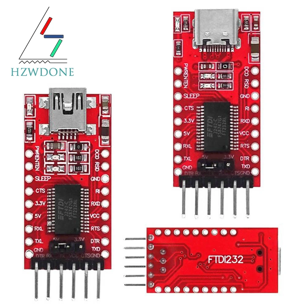FT232RL FTDI USB 3.3V 5.5V do TTL moduł adaptera szeregowego dla Arduino FT232 Pro Mini USB do TTL 232