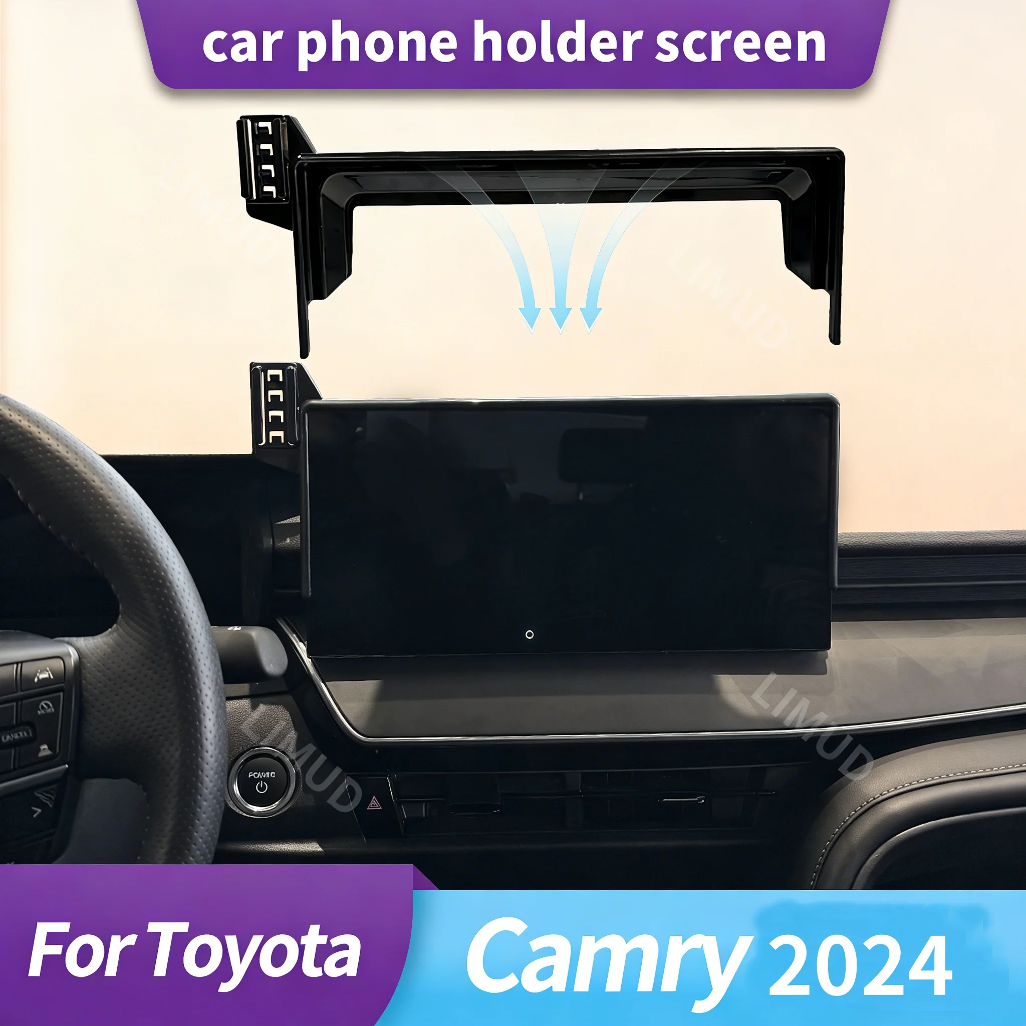 

Универсальный держатель для телефона на экран автомобиля, совместимый с Toyota Camry 2024, для 12,3-дюймового навигационного экрана